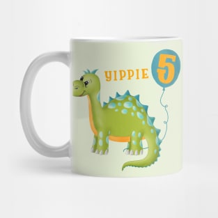 Dinosaur Fifth birthday Mug